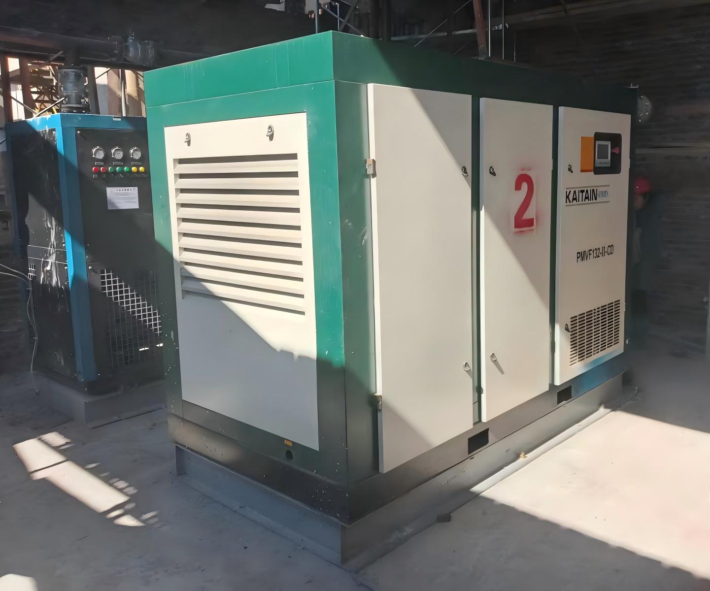 毕节某水泥厂新进2台开山空压机